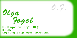 olga fogel business card